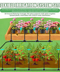 100Ft Drip Irrigation Kit For Garden With 360 Degree Adjustable Sprinklers And DIY Yard Watering System setup diagram