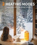 Portable Indoor Space Heater Quick Heat For Fast Warm Up With Overheat And Tip Over Protection Quiet Small Electric Desk Heater