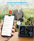 WiFi Smart Weather Station With 14 In 1 Capabilities, Real Time AI Forecasts And 24/7 Alerts, Large 8.5 Inch Display, Wind Gauge