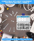100 Piece Phillips Flat Head Screws Kit For Electrical Projects Sizes 6-32 And 8-32 Extra Long 304 Stainless Steel Outlet Screws with case
