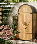 All In One Outdoor Storage Shed With Domed Roof Waterproof Tool Cabinet And Lockable Multi Functional Organizer