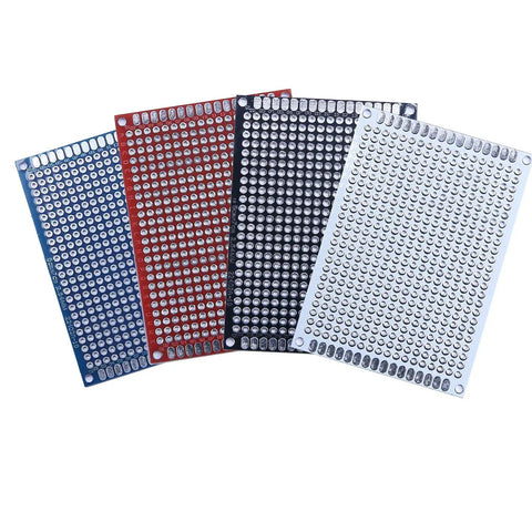 20 Pcs Double Sided PCB Board Prototype Kit 4x6cm With Durable FR4 Glass Fiber 1.6mm Thick 4 Color Universal Printed Circuit Boards