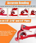 Brake Line Repair Kit With Flaring Tool Set And 25Ft 3/16 And 1/4 Inch Lines, 100 Fittings With 8 Unions, featured brake line bender