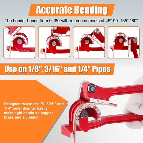 Brake Line Repair Kit With Flaring Tool Set And 25Ft 3/16 And 1/4 Inch Lines, 100 Fittings With 8 Unions, featured brake line bender
