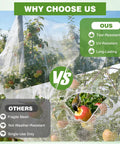 Lightweight Reusable Garden Netting Pest Barrier 10x50 Ft Insect Mesh Pro Grade covering fruit trees, comparison with others