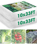 Two Pack 10 By 33 Feet Backyard Garden Netting Ultra Fine Mesh That Keeps Birds And Bugs Out While Shielding Vegetables And Fruits