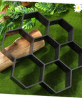 Hexagon Concrete Paver Mold For DIY Garden Paths And Patios 11.4 By 11 By 1.7 Inch Reusable Plastic Floor Tile Mold