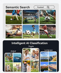 Image showcasing Semantic Search for Football and Intelligent AI Classification, featuring diverse sports and lifestyle images.