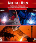 Training and testing with 20 Pack Welding Coupons Set For MIG TIG Arc Stick And Wirefeed Practice in workshop settings.