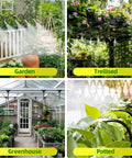 Efficient Drip Irrigation Kit With 40 Ft Tubing And 13 Adjustable 360 Degree Copper Nozzles in garden, trellised, greenhouse, potted setups
