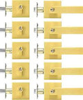 4 Pack Heavy Duty Front Door Handle And Deadbolt Set With Gold Finish Entrance Lever Door Knob For Office And Home Keyed Alike