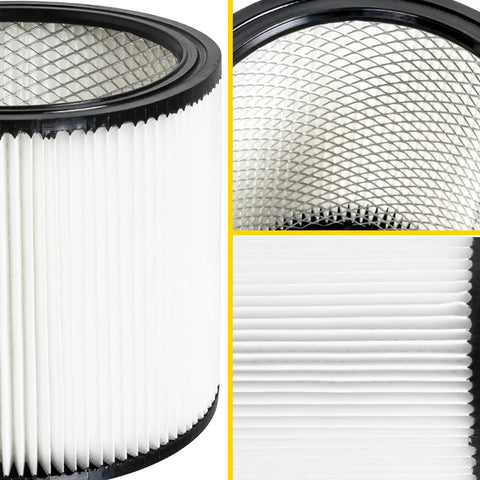 Replacement Vacuum Filter For 5-18 Gallon Wet Dry Shop Vac Easy Install Fits Stanley Models SL18115 SL18116 SL18191P SL18199P SL18117
