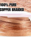 Copper braid of Desoldering Solder Wick Braid Set, Six Pack, Each Five Feet Long, In 0.08, 0.10, And 0.12 Inch Widths, Low Residue No Clean