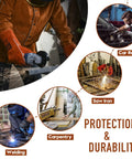 Flame Resistant Heavy Duty Leather Welding Jacket With Split Cowhide For Spark Protection And Heat Shield With Kevlar Thread.