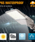 200W LED Parking Lot Light Hella Bright 30000 Lumens UL Listed Dusk to Dawn Street Light 5000K Outdoor Pole Light in rain