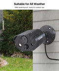 1080p HD-TVI Security Camera For Indoor Outdoor Use With Audio Recording, mounted outside in the rain, weatherproof design