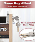 Top Shelf Cabinet Locks With Keys For Desk Drawers And Office Furniture, showing lock with 4 matching keys for security.