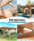 25 Pack 18 Gauge Hurricane Ties For Rafters And Shed Roofs Heavy Duty Galvanized Rafter Brackets for Deck Pergola Installation