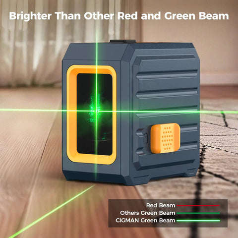 Laser Level With Tripod For DIY And Pro Jobs, Self Leveling Line Laser Reaches 100 Ft, Four Brightness Modes, 360 Degree Rotation, Adjustable 36.6 Inch Tripod For Floor Or Table Setup, green beam on compact laser level