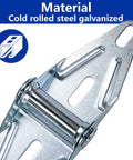 Two Eighteen Gauge Narrow Body Garage Door Hinges In Cold Rolled Steel With Galvanized Finish Replacement Hardware