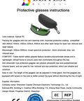 Broad Spectrum Laser Safety Glasses With Uv And Infrared Blocking Coating For Home Hair Removal Wands 200Nm To 2000Nm Range lying next to a protective case and instructions.