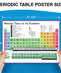 Hands holding Kid Friendly Periodic Table Poster Laminated 17x22 Inch Chemistry Element Chart With Tear Free Surface