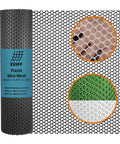 Heavy Duty Black Plastic Netting Fence Roll For Pets And Gardens, Multi Use Barrier To Keep Poultry, 15.7 Inches By 16.4 Feet, Roll View