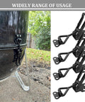 Four Pack Heavy Duty Toggle Latch Clamps 4003 Style Quick Release Hasp Locks 1320 Lbs Holding Capacity Black Metal Latches Installed on Smoker