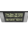 Atomic Clock With Outdoor Temperature Sensor Wireless Indoor Outdoor Weather Station Real Time Temperature Readouts 330 Feet Transmission Range Auto DST Time Sync No Fuss Gray And Black