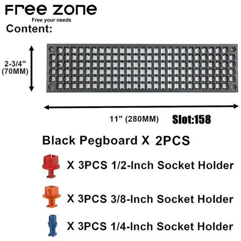 Ultimate 158 Hole Bit Organizer Tray for One Quarter Inch Hex Bits and Drive Bits Adapters Black Toolbox Storage in use