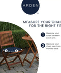 Indoor Outdoor Foam Seat Pad Set, 2 Pack, 17 By 16 Inch Patio Cushions, Water Repellent And Fade Resistant, 1.5 Inch Thick, on chair
