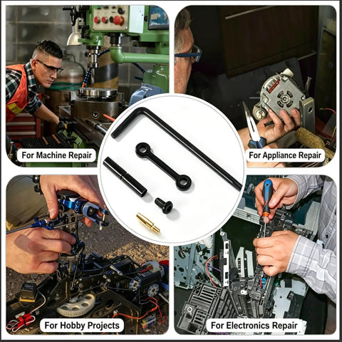 6 Pack Anti Slip Alignment Pins For Precision Machines And Motorcycles with illustrations of use in machine, appliance, hobby, and electronics repair.