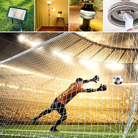R7S 150W 120V Halogen Light Bulbs Double Ended T3 78mm illuminating various settings including work sites and security lighting
