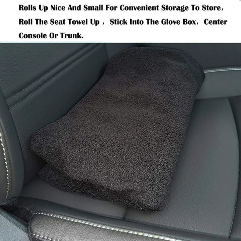 Waterproof Front Seat Cover Protector for Cars and SUVs sweat guard three layer towel material non slip backing rolled up on seat
