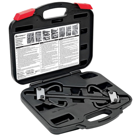 Coil Spring Compressor Tool Kit For Struts And Coil Springs DIY Friendly Safe Heavy Duty Chrome Vanadium Steel in Storage Case