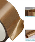 High Temperature Teflon Tape For Vacuum Sealer And Hand Impulse Sealers 2 Inch Wide 33 Feet Long Zero Point Thirteen Millimeter Thick