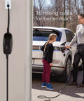 Level 1 EV Charger 120V 15 Amp With 16 Ft Extension Cord And J1772 Cable ETL Certified in use charging an EV