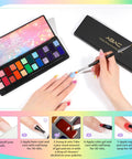 Applying 24 Color Jelly Gel Polish Kit Hema Free With Dual Brush Non Toxic Sheer Gel Polish for vibrant summer nails.