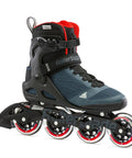 Orion blue orange Macroblade 90 Fitness Inline Skates for adults, high-cuff, lateral support, 90mm wheels, size 38, side view