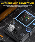 All In One LCR P1 Transistor Tester And SMD Component Analyzer shown with anti-burning protection feature.