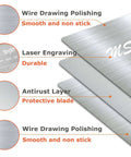 Diagram showing construction of Stainless Steel Pastry Scraper Cutter Chopper With Measuring Scale Multipurpose Dough Knife Workhorse