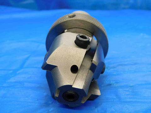 Close-up of Genesee Hollow Mill With Fresh Blades For Precision Milling, Indexable Cutter, USA Made, DET 6 22T1614 7656.S 7656-S4