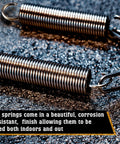 Two stainless steel extension springs with end hooks; 1/4 in inner diameter x 1-1/2 in long, 0.035 in wire.