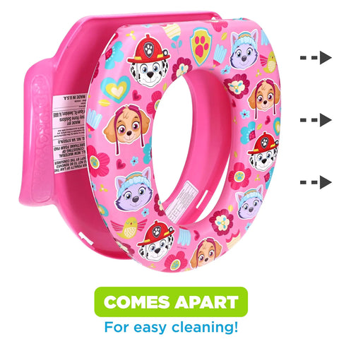Super Chill Toddler Potty Seat With Plush Cushion And Sure Grip Handles For Smooth Baby Potty Training And No Sweat Wash Down Routine That Fits Snugly On Most Household Bowls Without Any Hassle