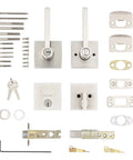 Halifax Keyed Entry Lever And Single Cylinder Deadbolt Combo With SmartKey Security In Satin Nickel for Exterior Doors components