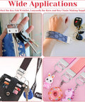 Key Fob Hardware Kit With 50 Pieces Of 1 Inch Fob Hardware And Silver Key Rings Plus Pliers For Easy Keychain And Wristlet DIY Projects Durable Clamp Supplies For Everyday Use in various applications showing keychains and wristlets.