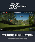 All In One Indoor Golf Simulator Bundle With Pro Style Launch Monitor And FSX Play Gold Subscription course simulation screen