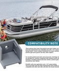 Real Badass Pontoon Boat Gate Door Holder Kit With Left And Right Hinge Latch Stoppers Tight Fit For One Inch Quarter Square Tubing grey door stop