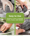 Heavy Duty Stainless Steel Scouring Pads 12 Pack Bulk Cleaning Scrubbers for cleaning pots and pans, effective against stuck-on food.