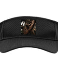 Cool Industrial Gear Steampunk Architecture Sport Sun Visor For Adults, Black Mesh With Tricot Backing For Sweat Wicking.